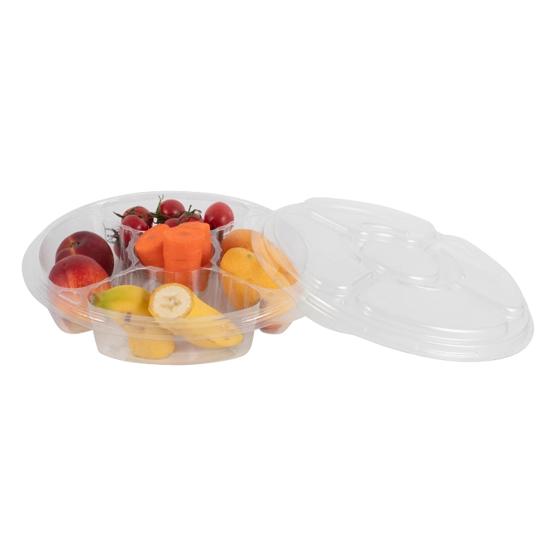 5 Component Container Plastic Tray Box Snack Food Blister Tray with Winko