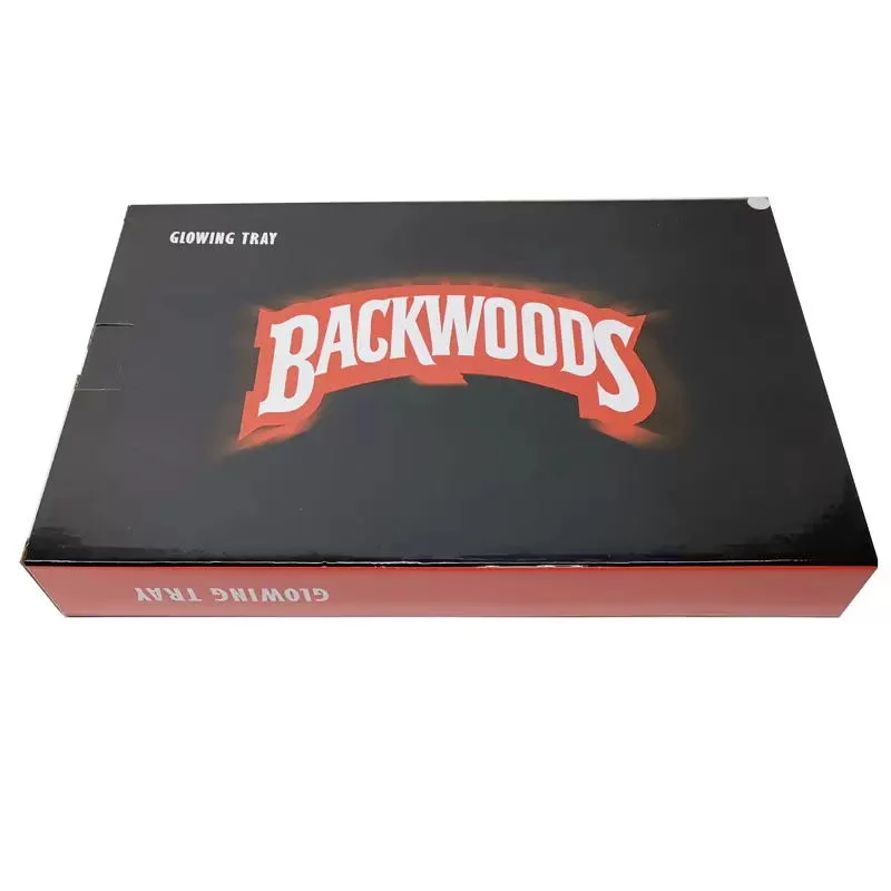Rolling Tray Glow Backwoods and 7 Colors Cigarette Tray 1100mAh Rechargeable Battery LED Light Glowtray Quick Charge with Gift Pack