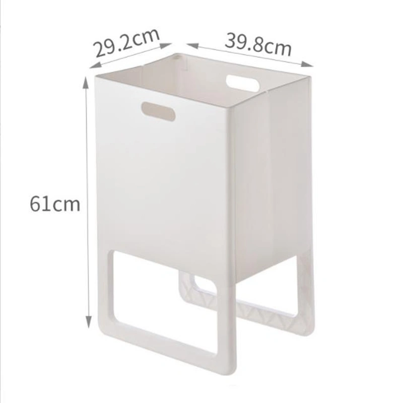 Bathroom Multi Scene Hanging Wall Stickers Sundries Storage Basket Hole Free Foldable Dirty Clothes Basket