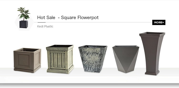 Classic Square Plastic Flower Pot (KD4101-KD4102)