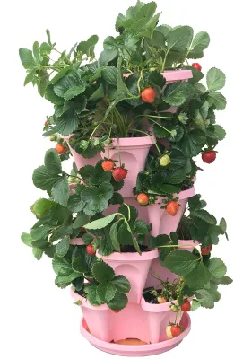 Stackable Plastic Hydroponic Tower Planter Strawberry Flower Pot