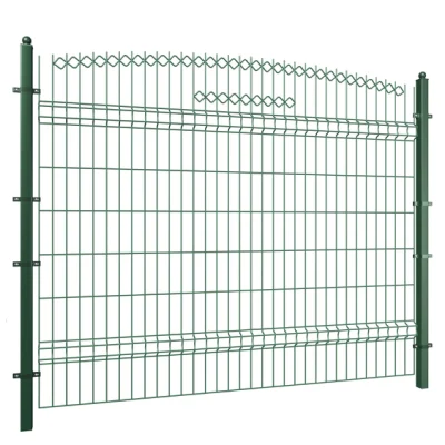 Outdoor Welded Wire Mesh Clamp Type/ Self-Lock Pedestrian Fence Decorative Metal Fence with Arc Fence Top Design
