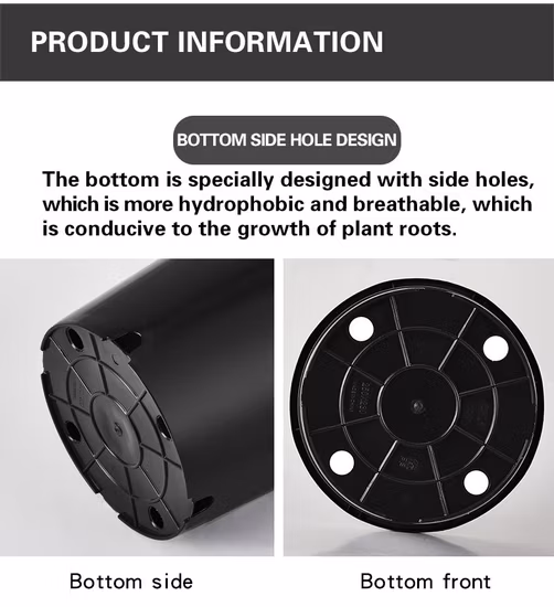 Factory Supply High Quality Black 5-30 Gallon Garden Plastic Plant Pots