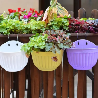 Plastic Hanging Flowerpot Home Garden Decoration Flowerpot Resin Water Storage Basket Bl20668
