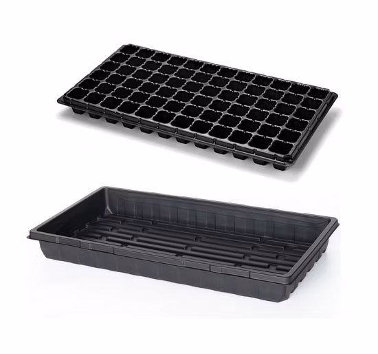 Hot Selling Reusable PS Plastic Seed Germination Tray 50, 72, 128, 200 Cells Seedling Plug Trays Seed Starting and Propagation