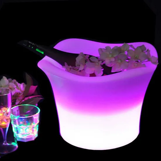 Large Square Illuminated Plant Flower Pots LED Garden Plastic Flower Pots