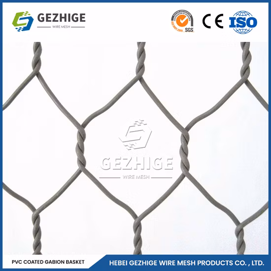 Gezhige 100X150 mm Gabion Wall Wire Mesh 3.0-4.0mm Selvedge Wire Thickness Hanging Glue Gabion Net China 2.0*0.5*0.5 M Heavy Galvanized Gabion Baskets
