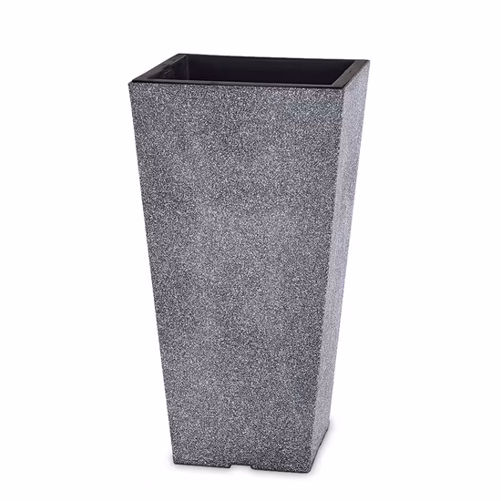 Tall Square Plastic Flower Pot Garden Plant Pot (KD9941-KD9943)