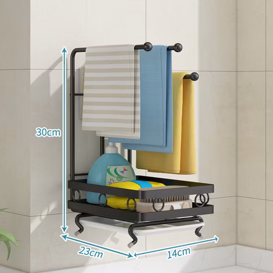 Custom Size Hanging Sink Soap Sponge Holder Drain Basket Metal Instant Dry Sink Organizer Sponge Basket