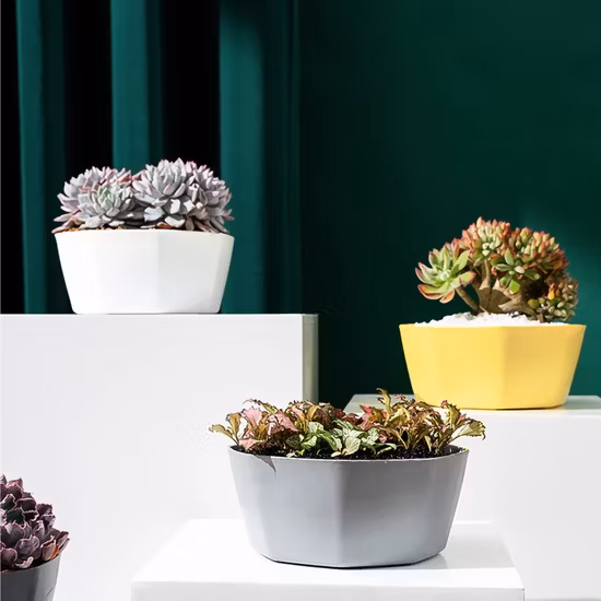 Resin Flowerpot Large Plastic Round Flower Pot Thickened Resin Pot