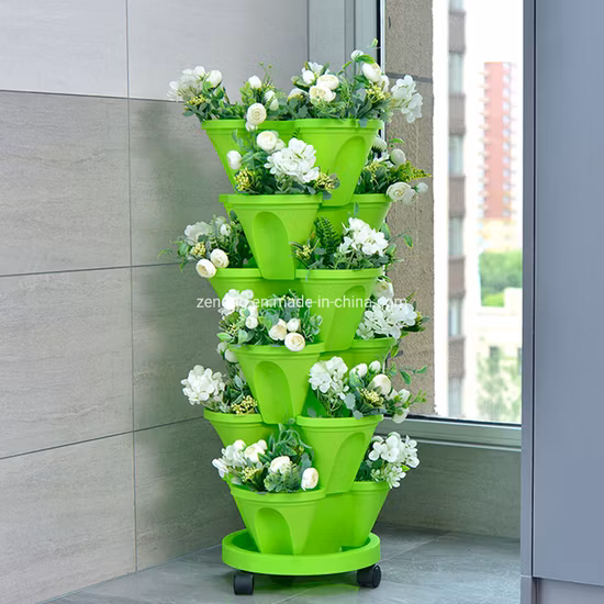 Farming Hydroponics Stacking Pot Flower Pots Aeroponic Tower Pot