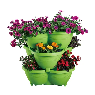 Vertical Decoration Plastic Flower Pot (KD3331-KD3332)